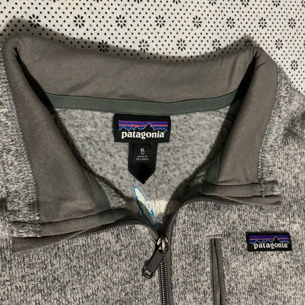 Patagonia Better Sweater Fleece Vest Men XL Gray Full Zip Embroidered Logo